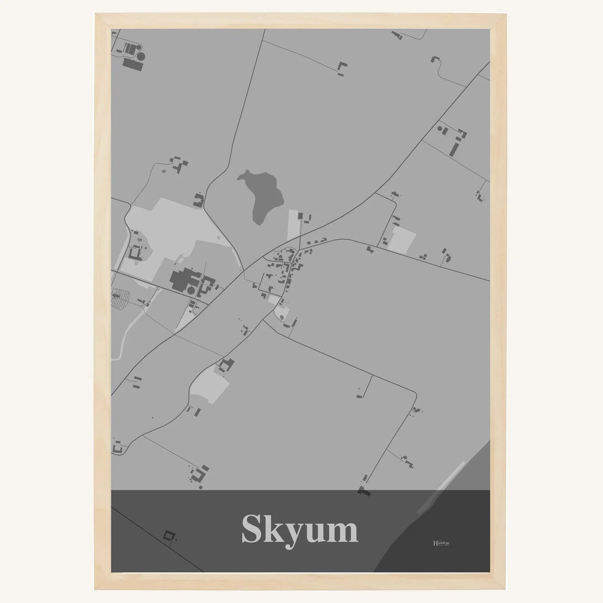Skyum plakat – Firkantet 2026 – Lys pastel grå