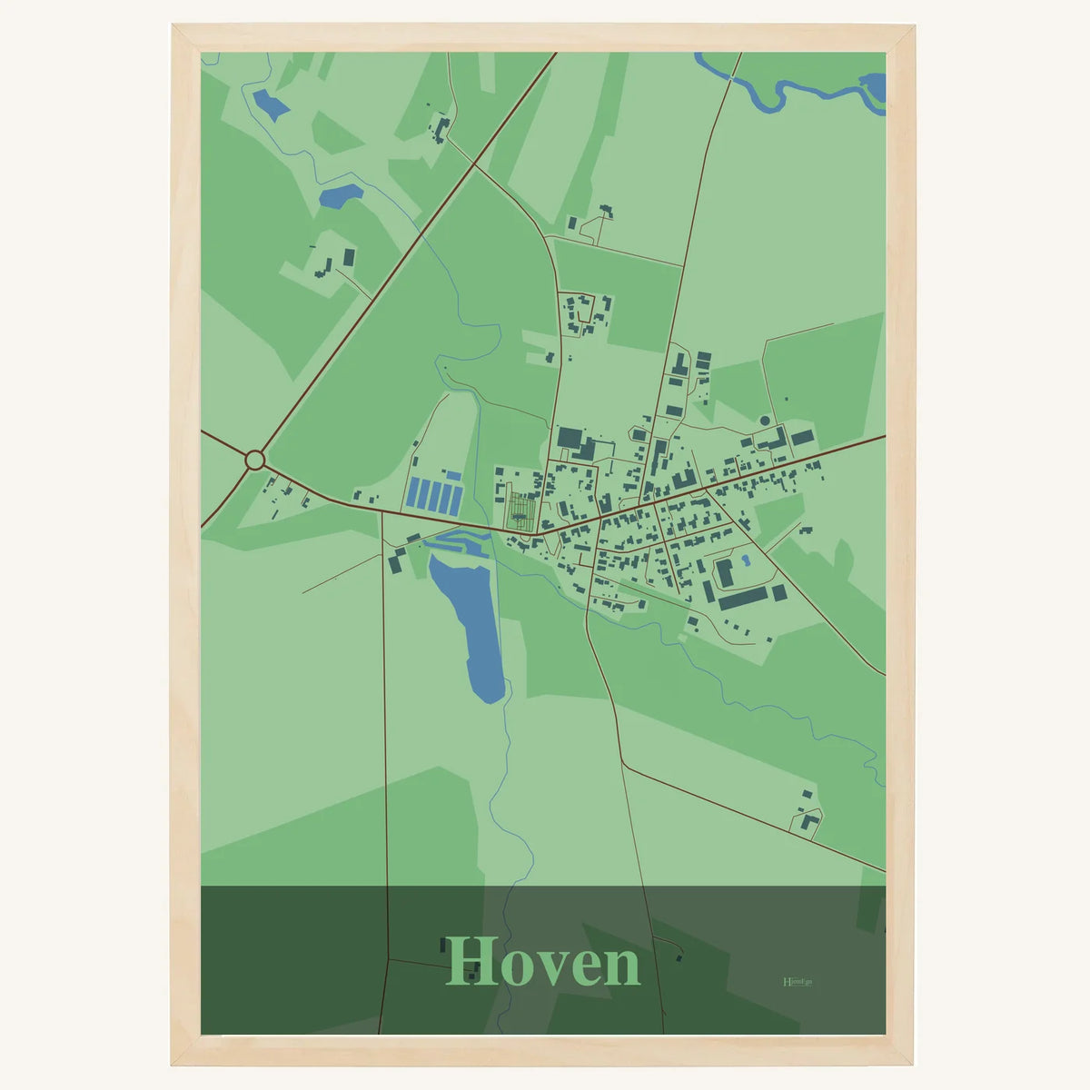 Hoven plakat – Firkantet 2026 – Lys pastel grøn