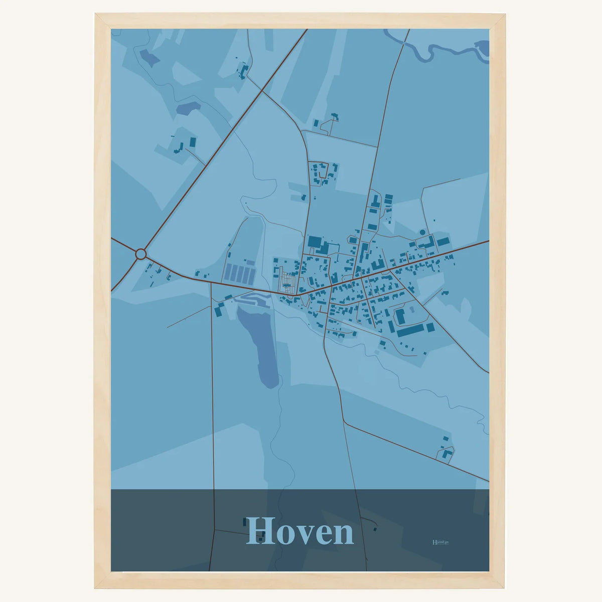 Hoven plakat – Firkantet 2026 – Lys pastel blå