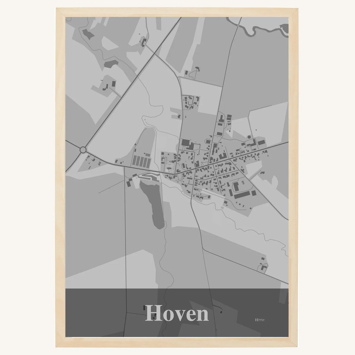 Hoven plakat – Firkantet 2026 – Lys pastel grå