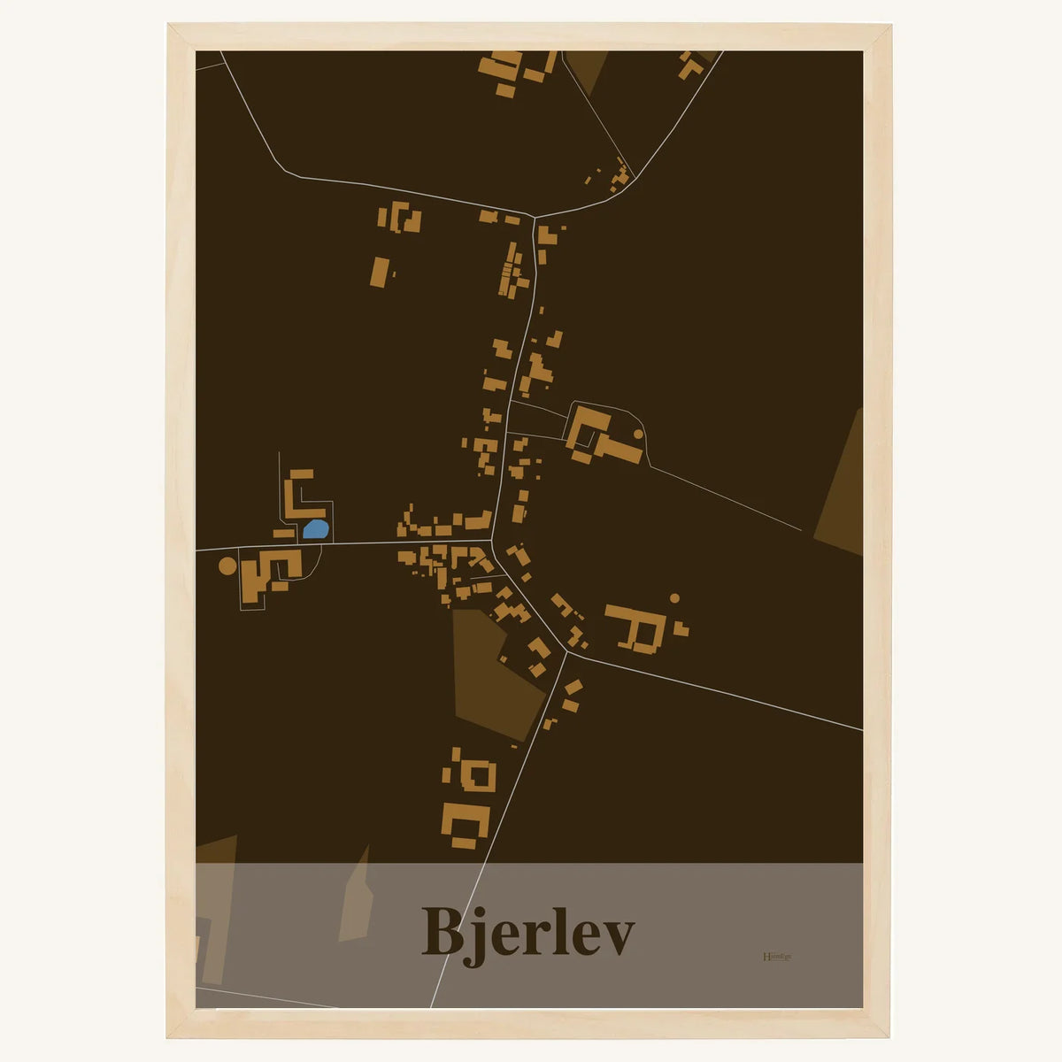 Bjerlev plakat – Firkantet 2026 – Mørk brun