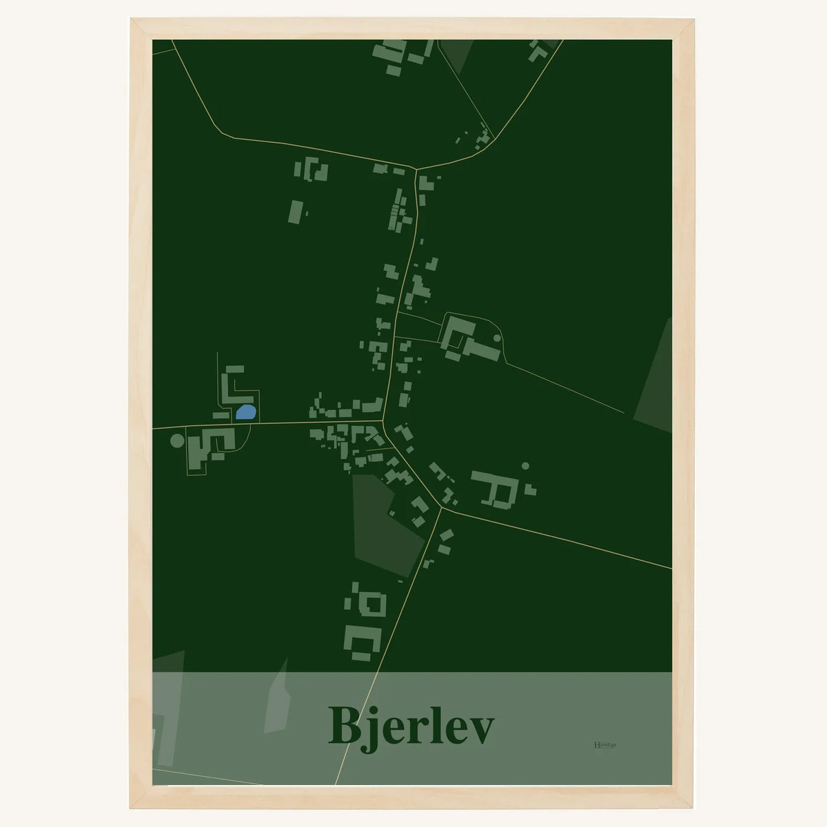Bjerlev plakat – Firkantet 2026 – Mørk grøn