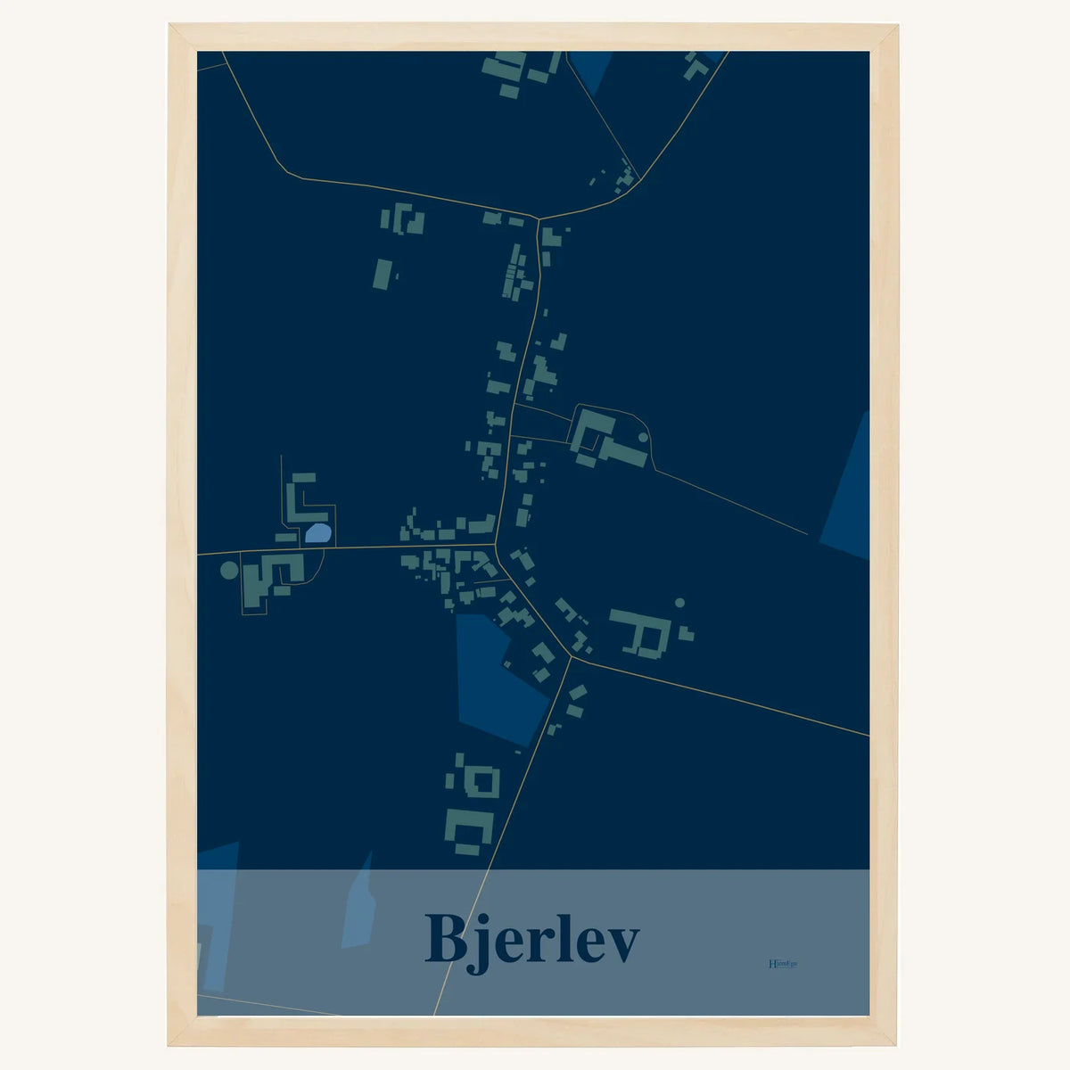 Bjerlev plakat – Firkantet 2026 – Mørk blå