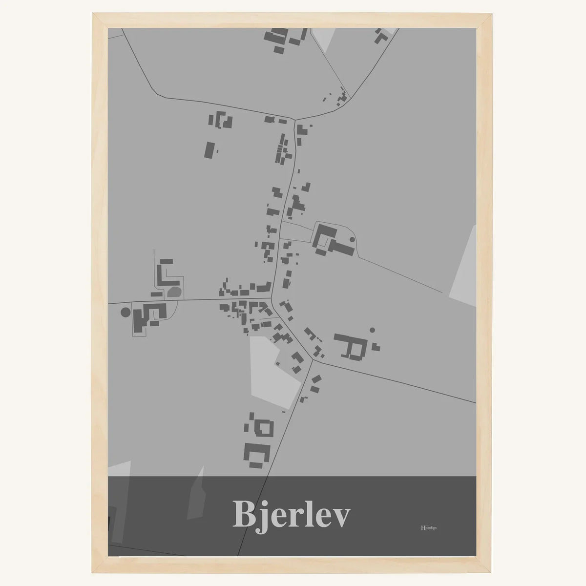 Bjerlev plakat – Firkantet 2026 – Lys pastel grå