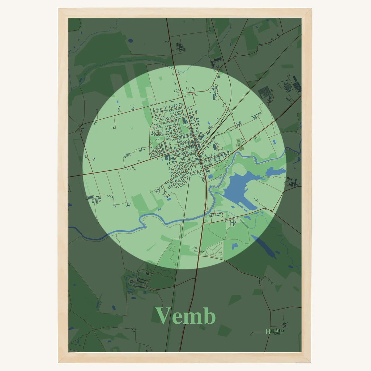 Vemb plakat – Centrum 2026 – Lys pastel grøn