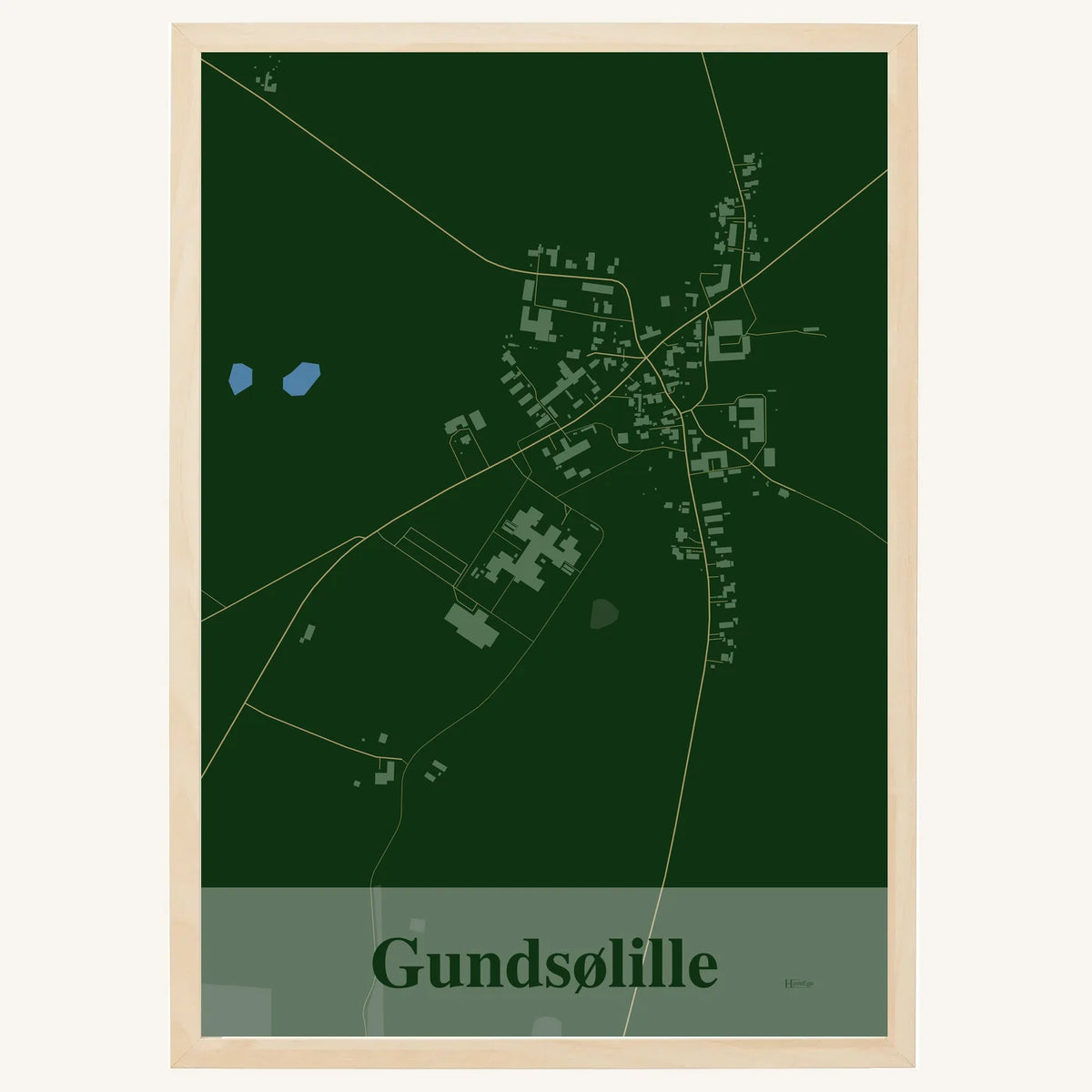 Gundsølille plakat – Firkantet 2026 – Mørk grøn