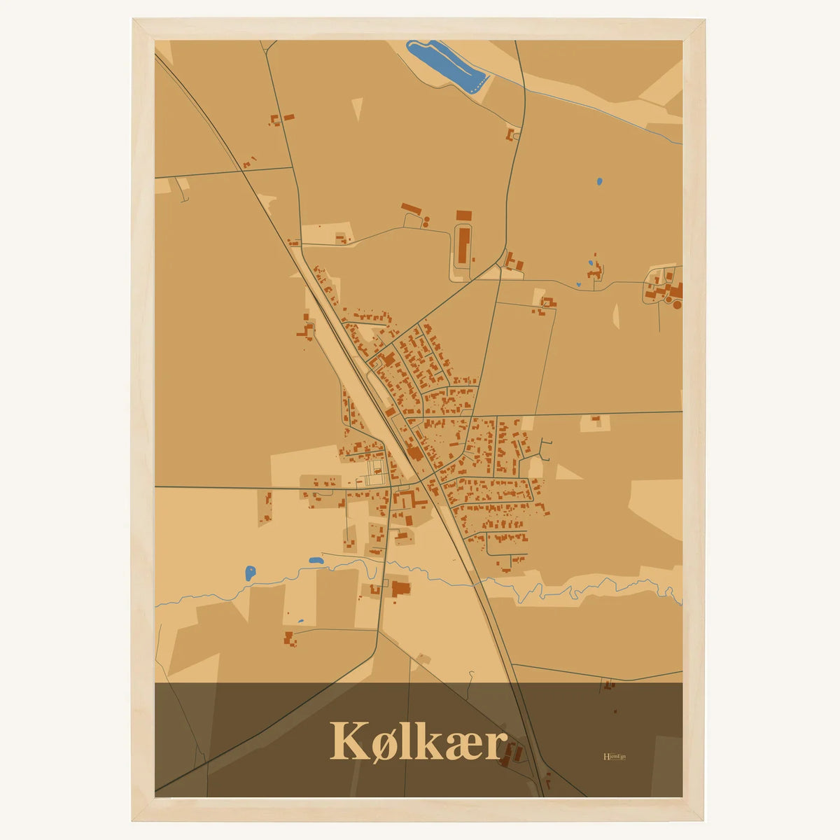 Kølkær plakat – Firkantet 2026 – Lys pastel brun