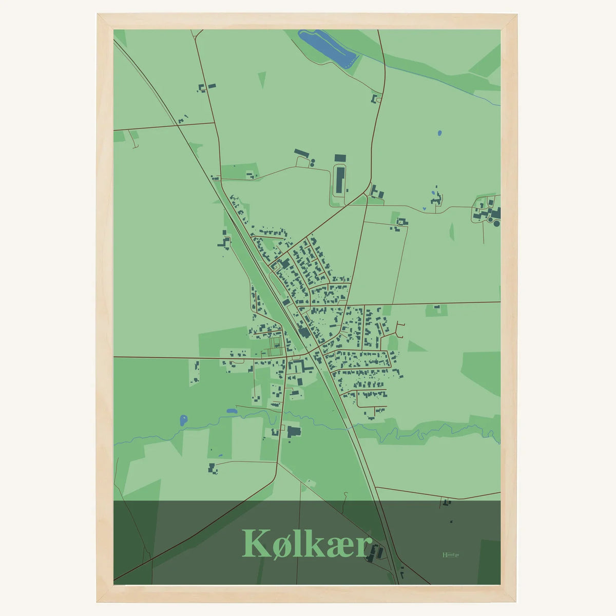 Kølkær plakat – Firkantet 2026 – Lys pastel grøn