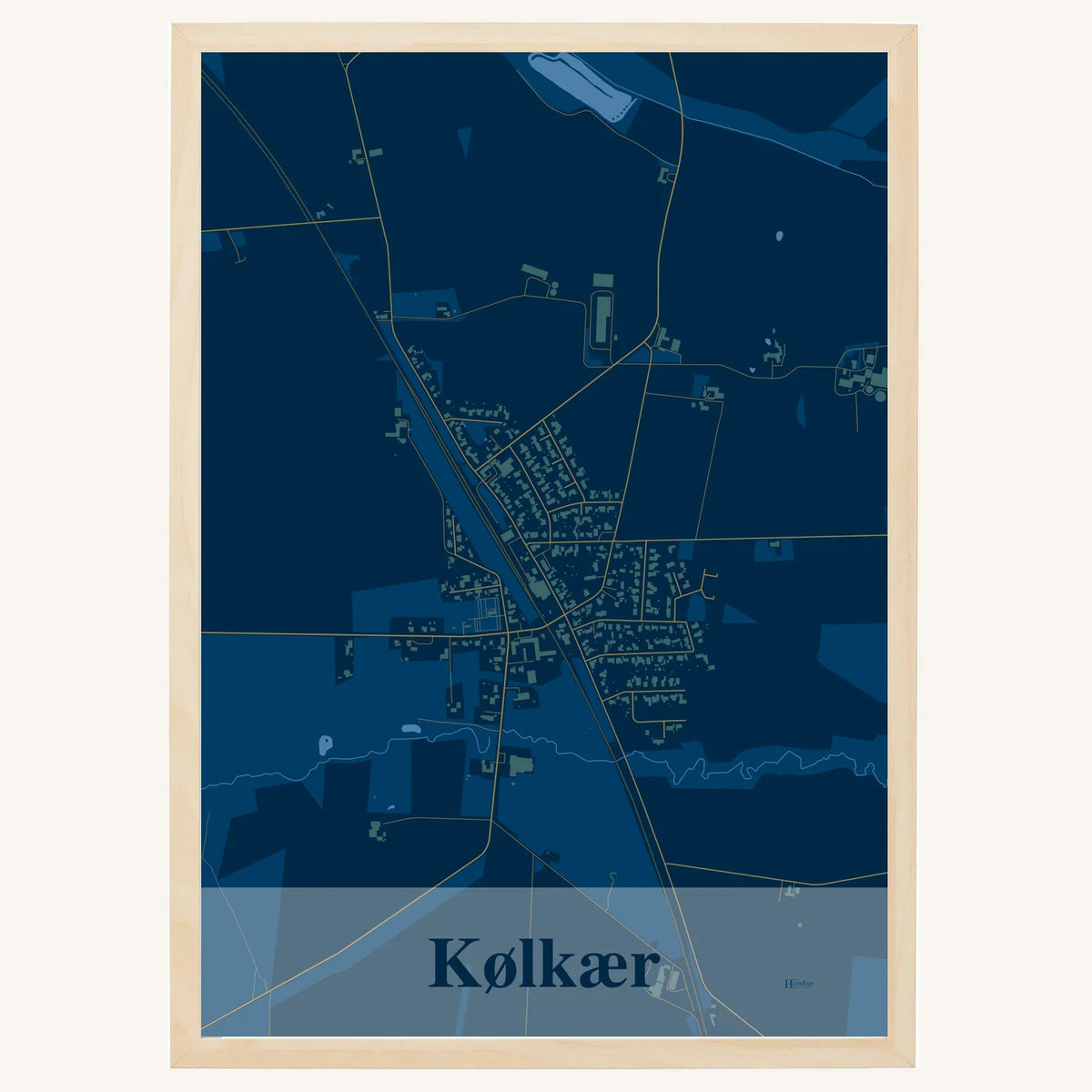 Kølkær plakat – Firkantet 2026 – Mørk blå