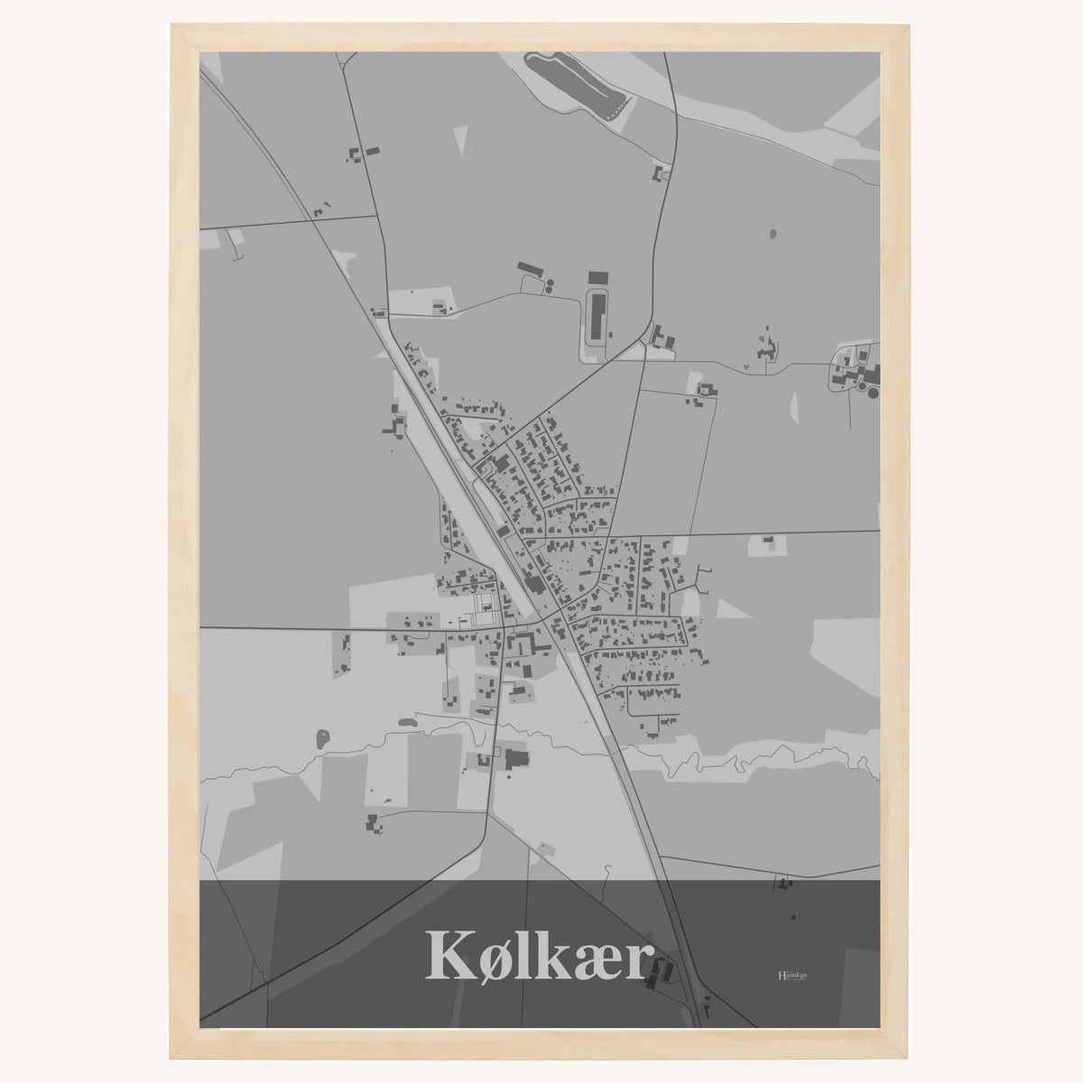 Kølkær plakat – Firkantet 2026 – Lys pastel grå
