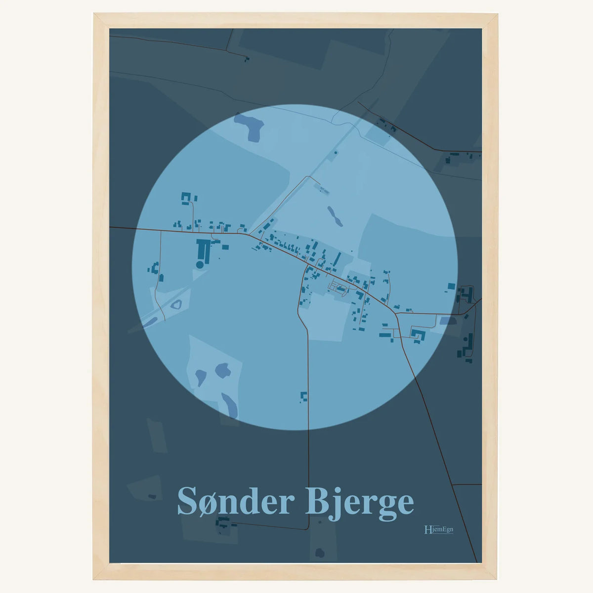 Sønder Bjerge plakat – Centrum 2026 – Lys pastel blå
