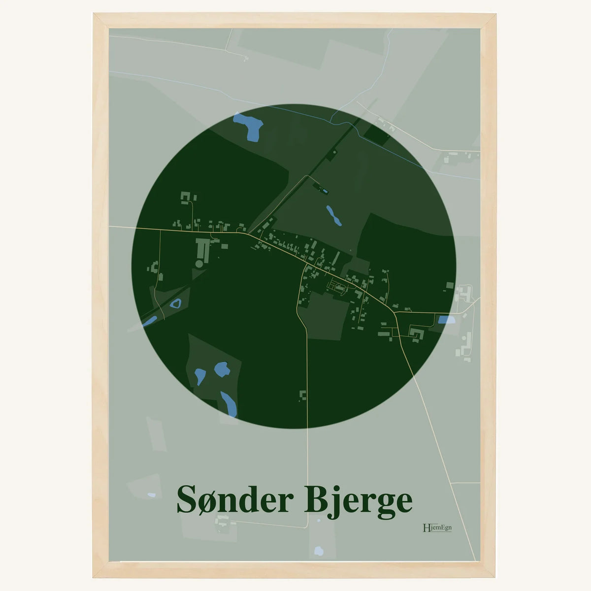 Sønder Bjerge plakat – Centrum 2026 – Mørk grøn