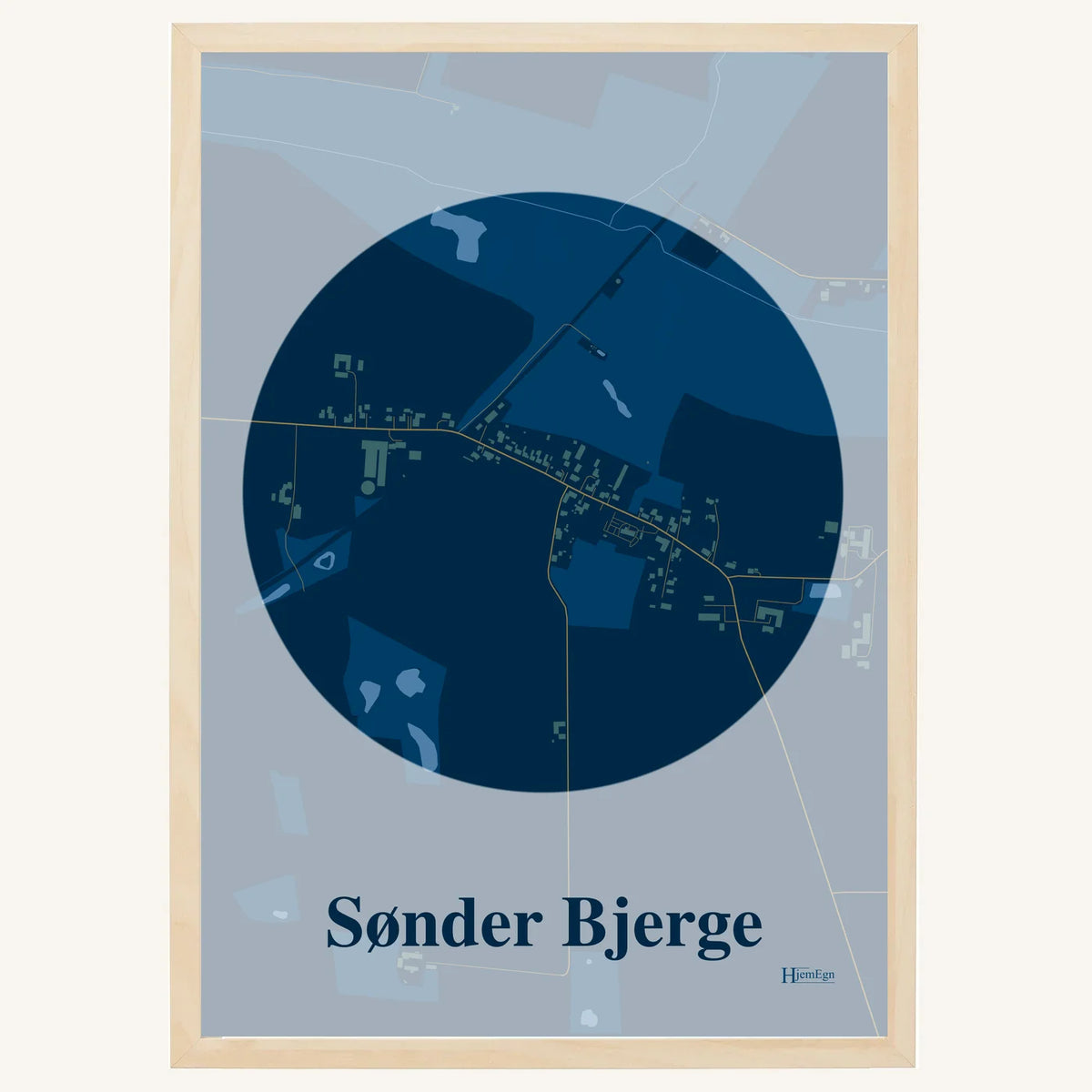 Sønder Bjerge plakat – Centrum 2026 – Mørk blå