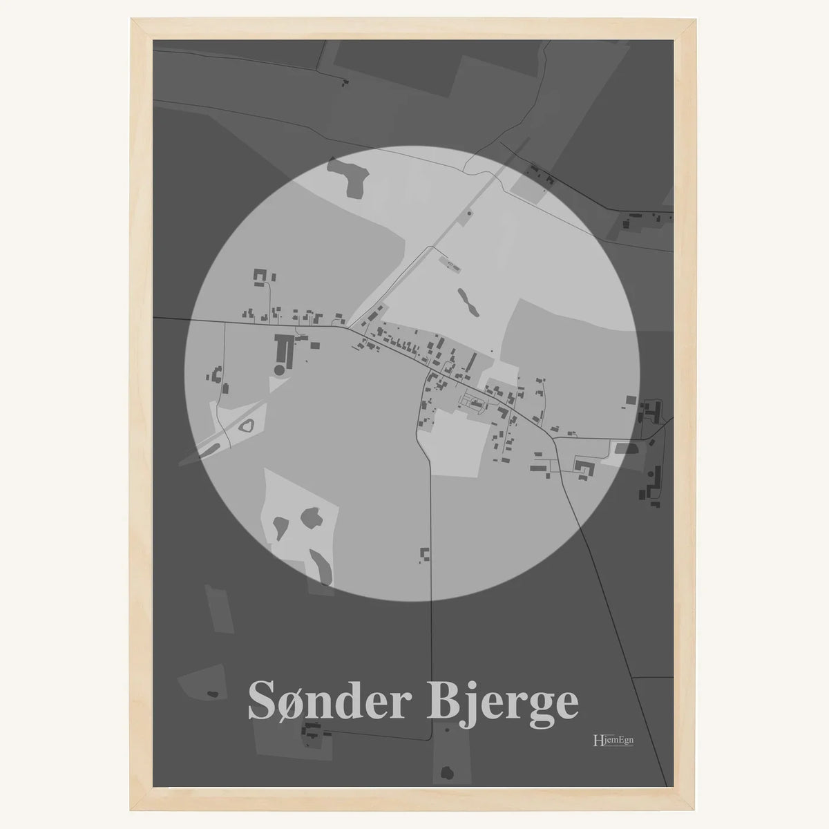Sønder Bjerge plakat – Centrum 2026 – Lys pastel grå