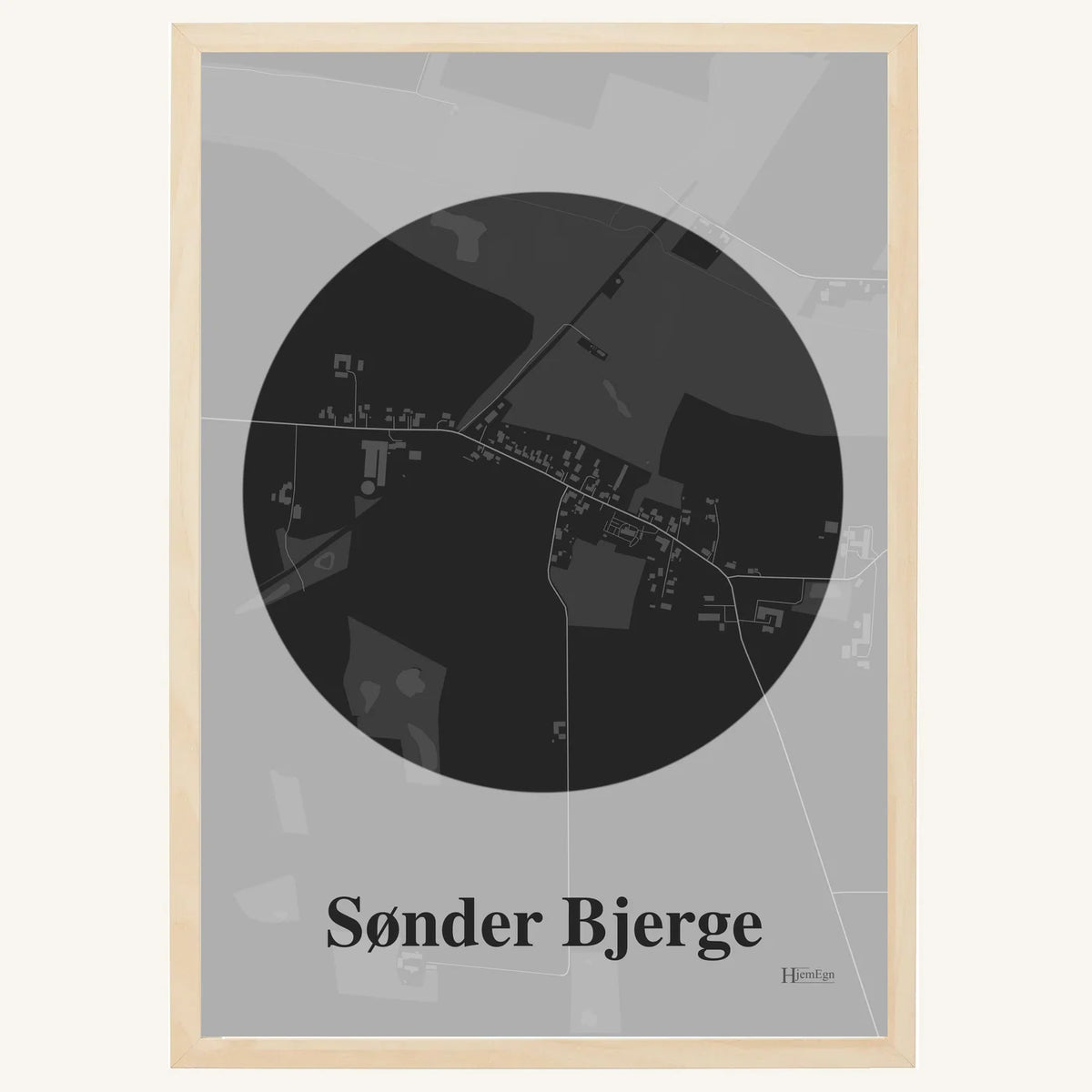 Sønder Bjerge plakat – Centrum 2026 – Mørk grå