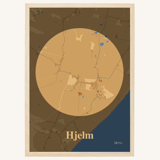 Hjelm plakat – Centrum 2026 – Lys pastel brun