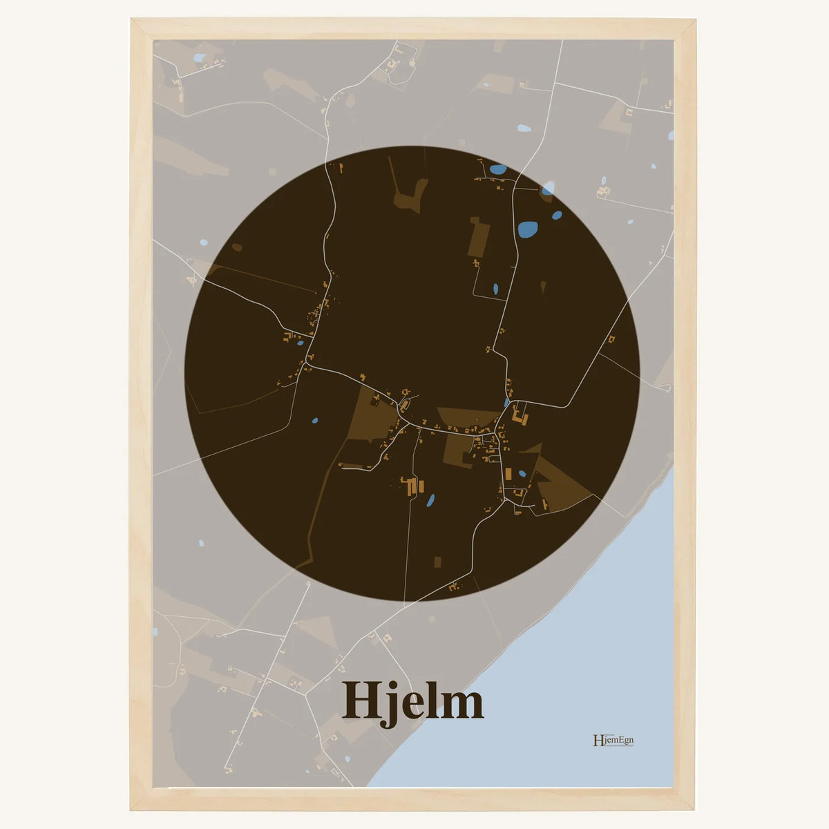 Hjelm plakat – Centrum 2026 – Mørk brun