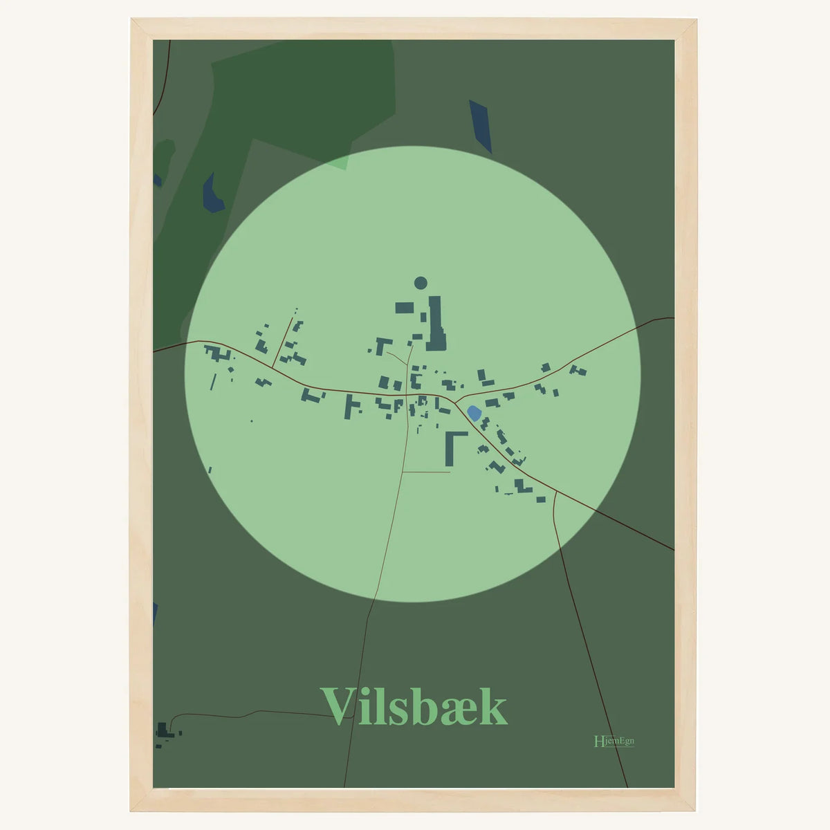 Vilsbæk plakat – Centrum 2026 – Lys pastel grøn