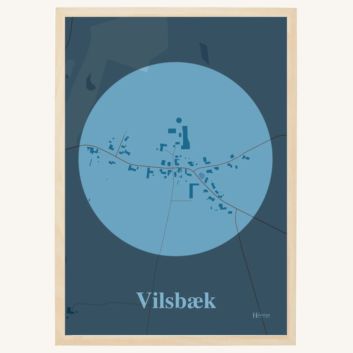 Vilsbæk plakat – Centrum 2026 – Lys pastel blå