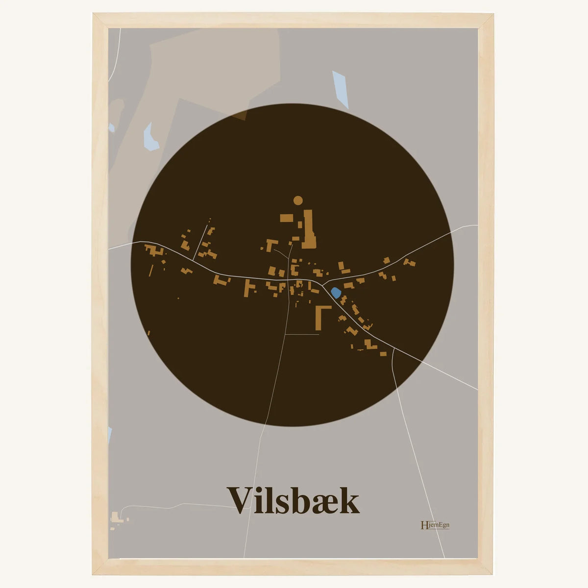 Vilsbæk plakat – Centrum 2026 – Mørk brun