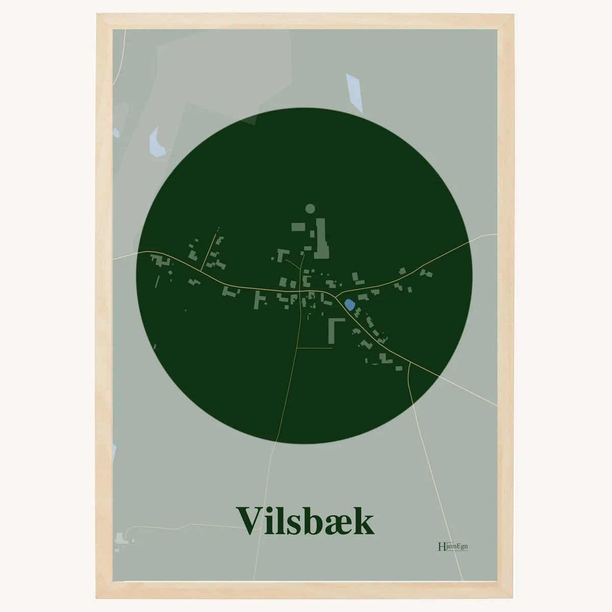 Vilsbæk plakat – Centrum 2026 – Mørk grøn
