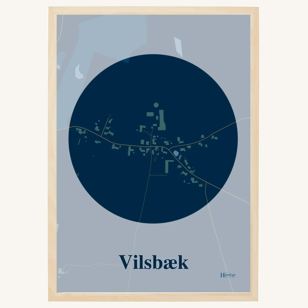 Vilsbæk plakat – Centrum 2026 – Mørk blå
