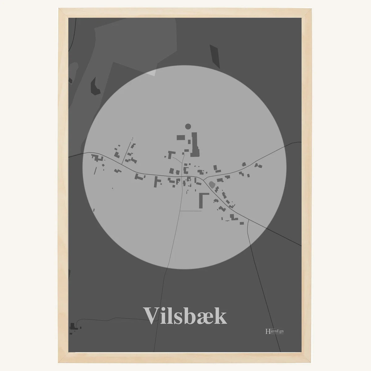 Vilsbæk plakat – Centrum 2026 – Lys pastel grå