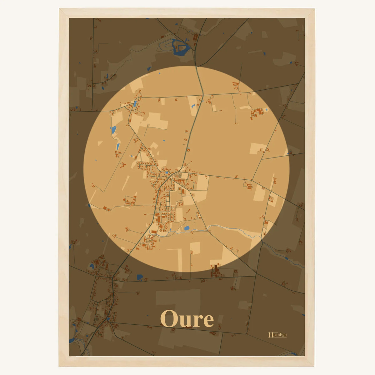 Oure plakat – Centrum 2026 – Lys pastel brun