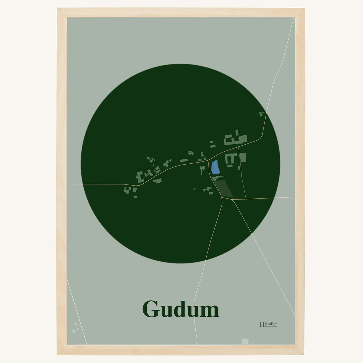 Gudum plakat – Centrum 2026 – Mørk grøn