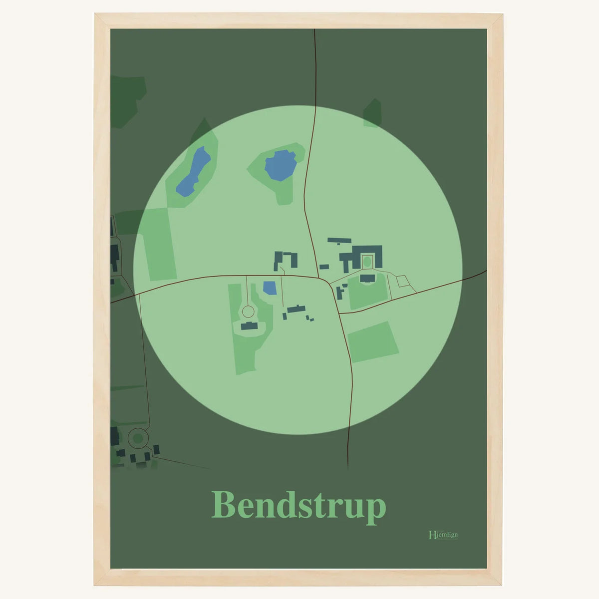 Bendstrup plakat – Centrum 2026 – Lys pastel grøn
