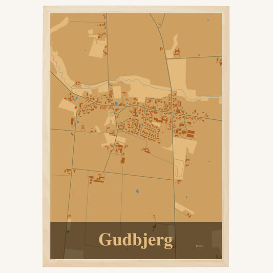 Gudbjerg plakat – Firkantet 2026 – Lys pastel brun