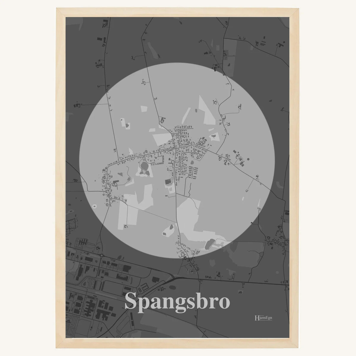 Spangsbro plakat – Centrum 2026 – Lys pastel grå