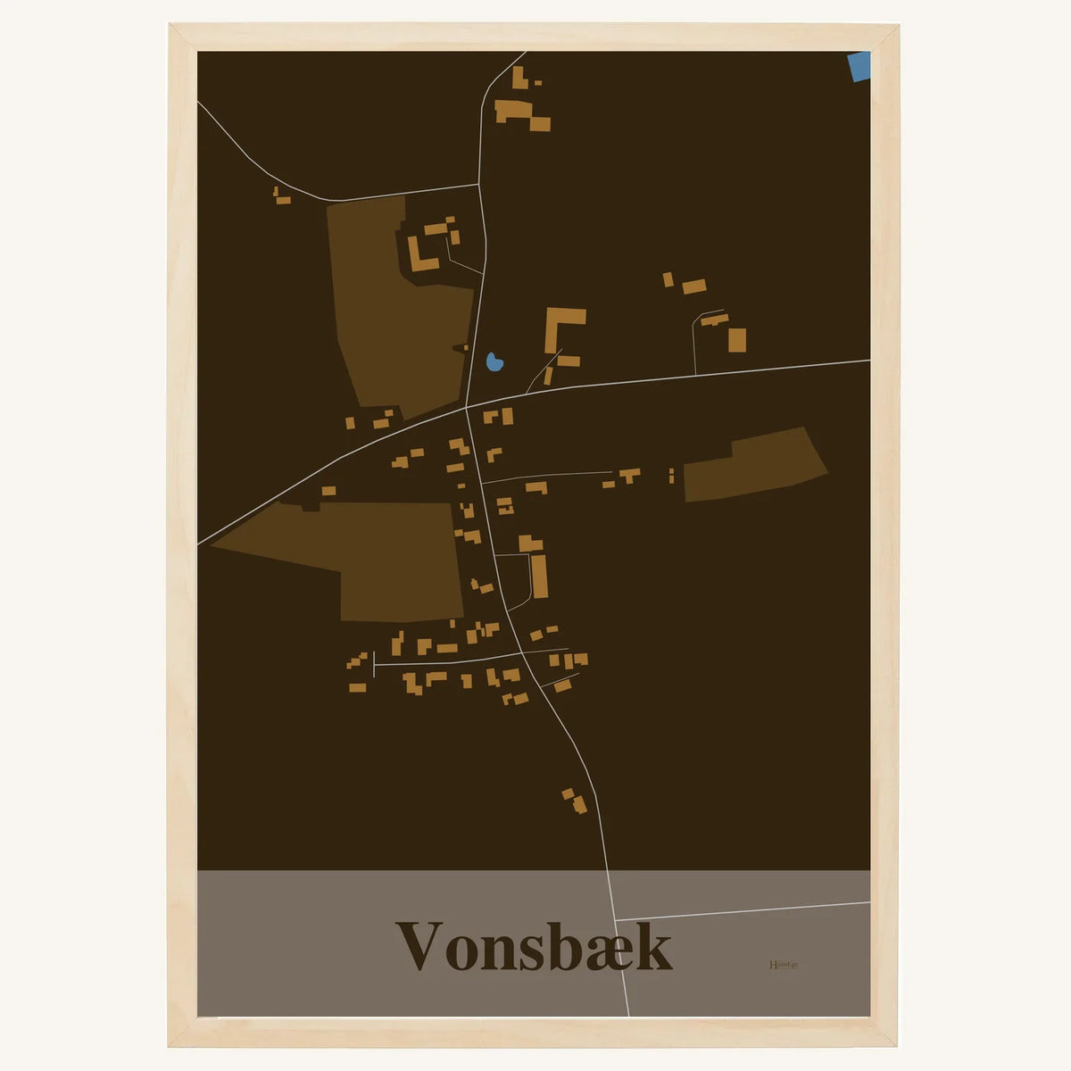Vonsbæk plakat – Firkantet 2026 – Mørk brun