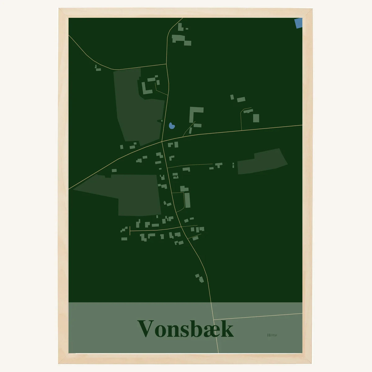 Vonsbæk plakat – Firkantet 2026 – Mørk grøn