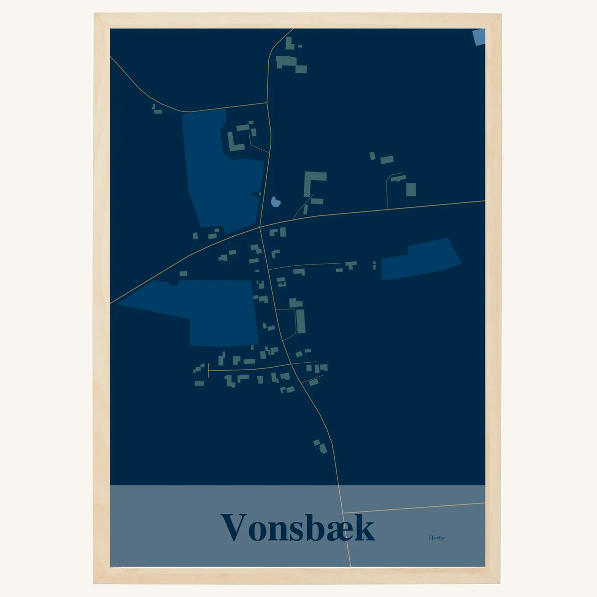 Vonsbæk plakat – Firkantet 2026 – Mørk blå