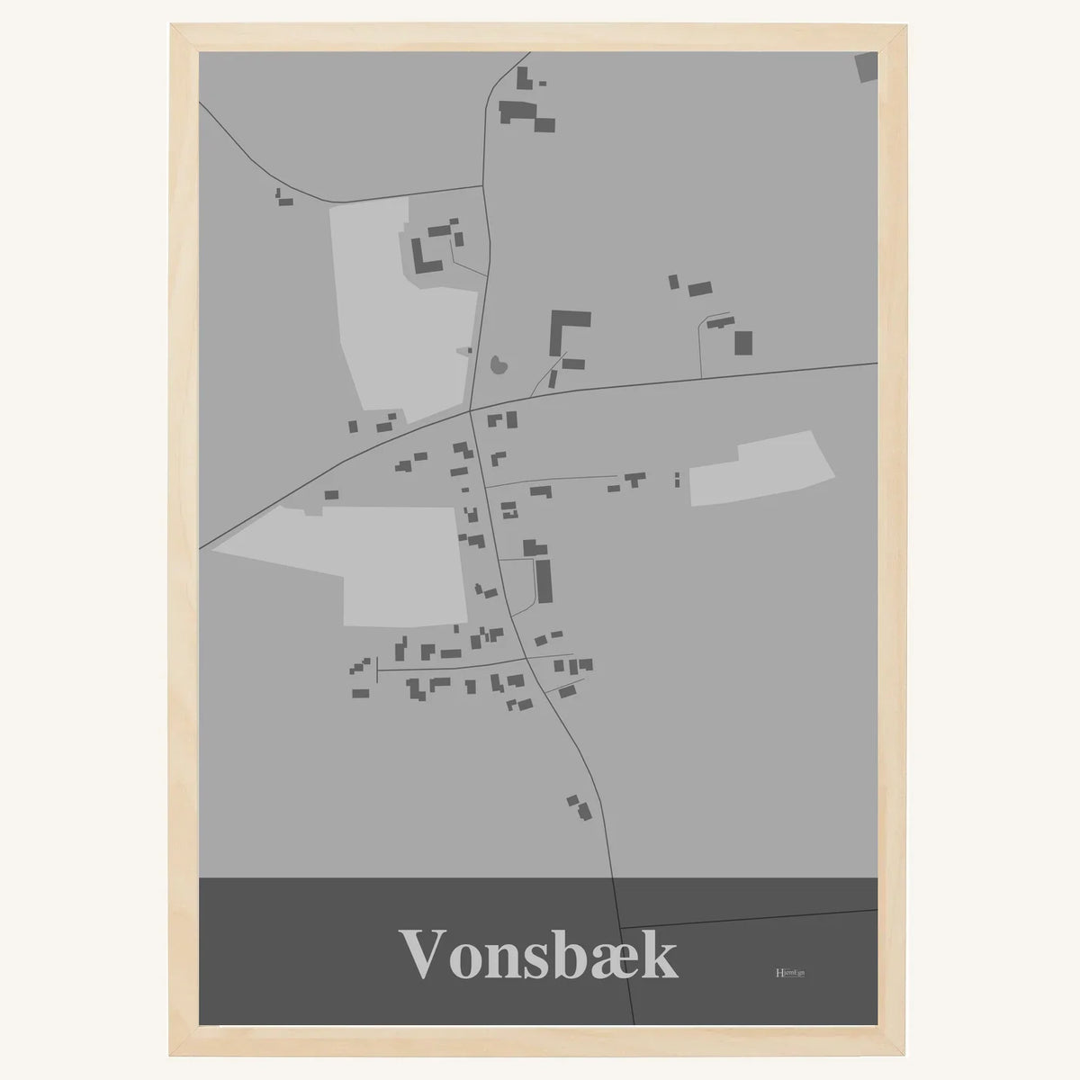 Vonsbæk plakat – Firkantet 2026 – Lys pastel grå