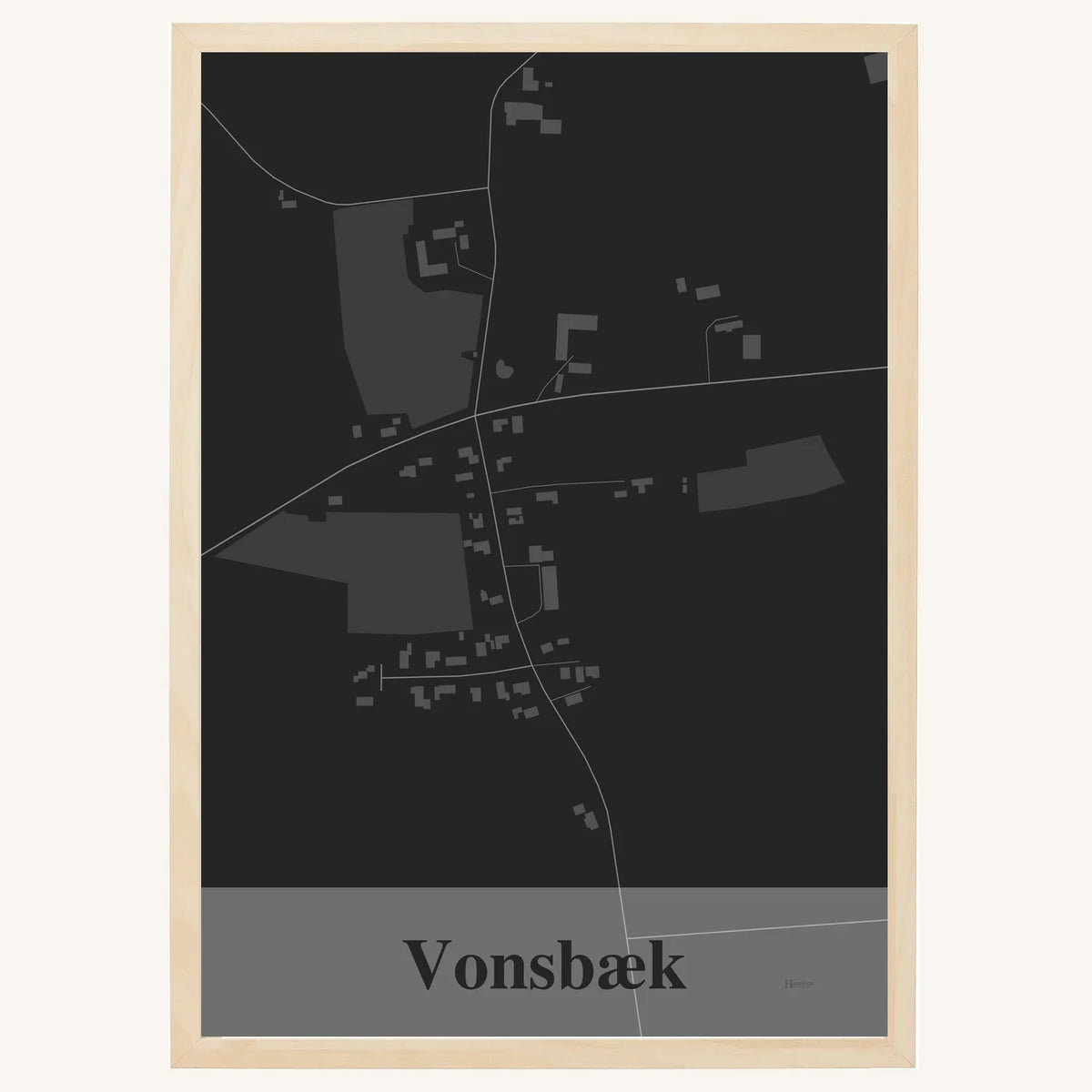 Vonsbæk plakat – Firkantet 2026 – Mørk grå