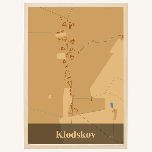 Klodskov plakat – Firkantet 2026 – Lys pastel brun