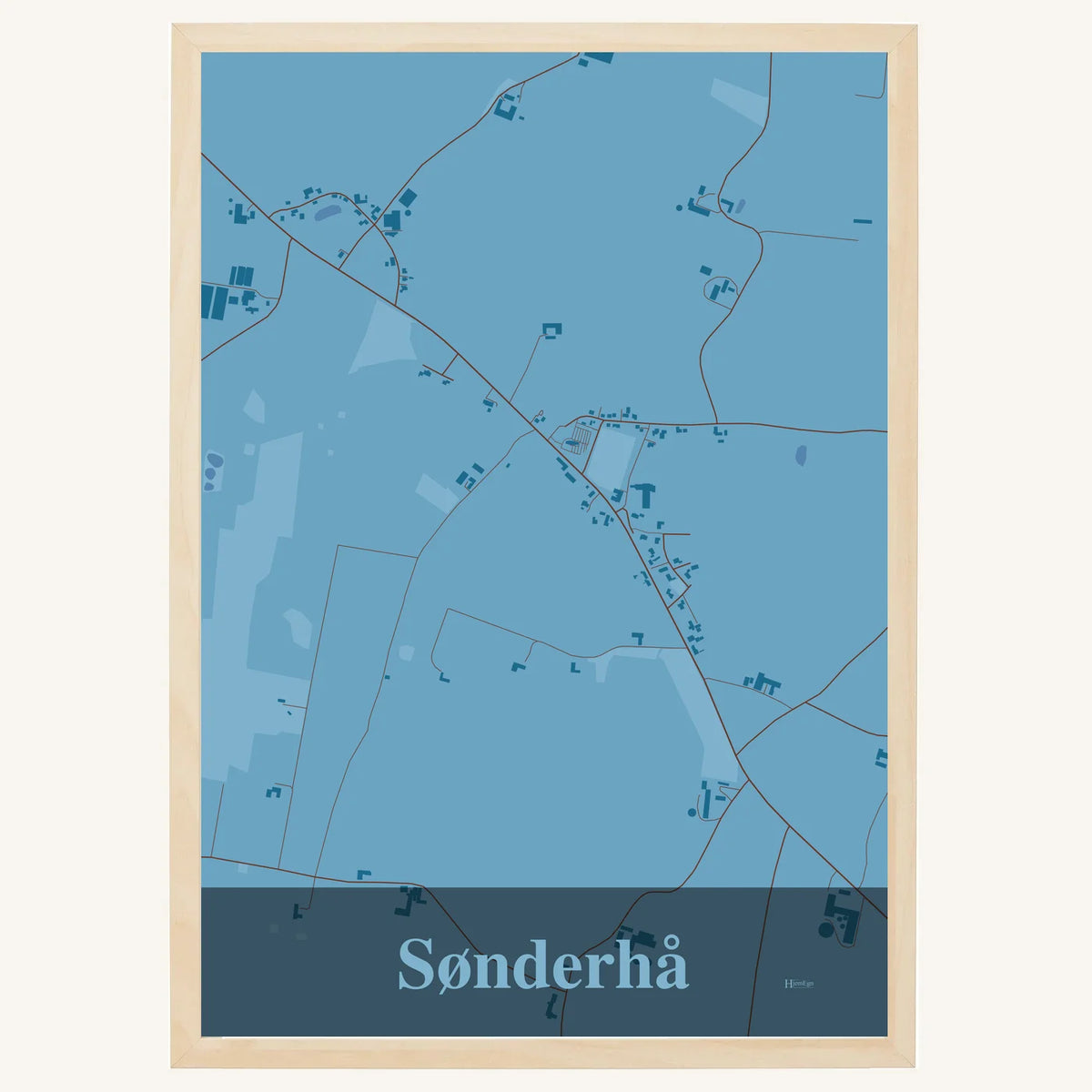 Sønderhå plakat – Firkantet 2026 – Lys pastel blå