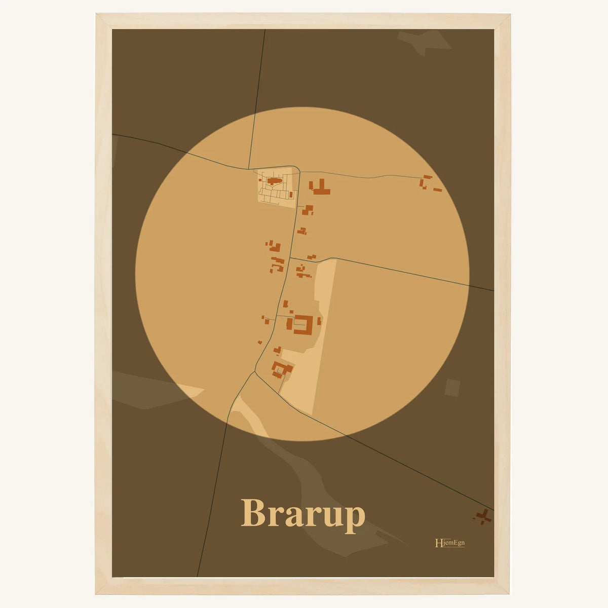 Brarup plakat – Centrum 2026 – Lys pastel brun