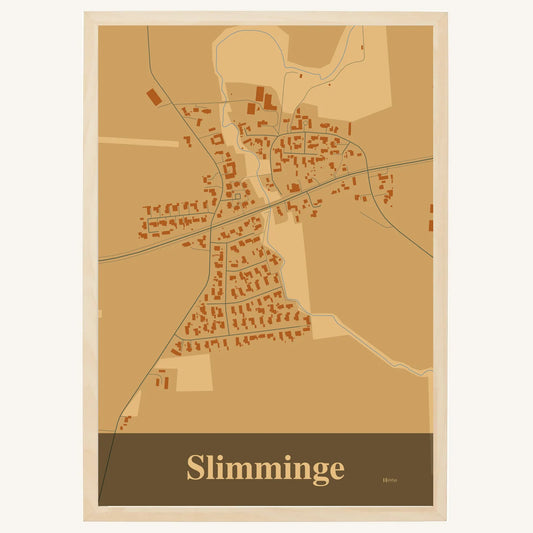 Slimminge plakat – Firkantet 2026 – Lys pastel brun
