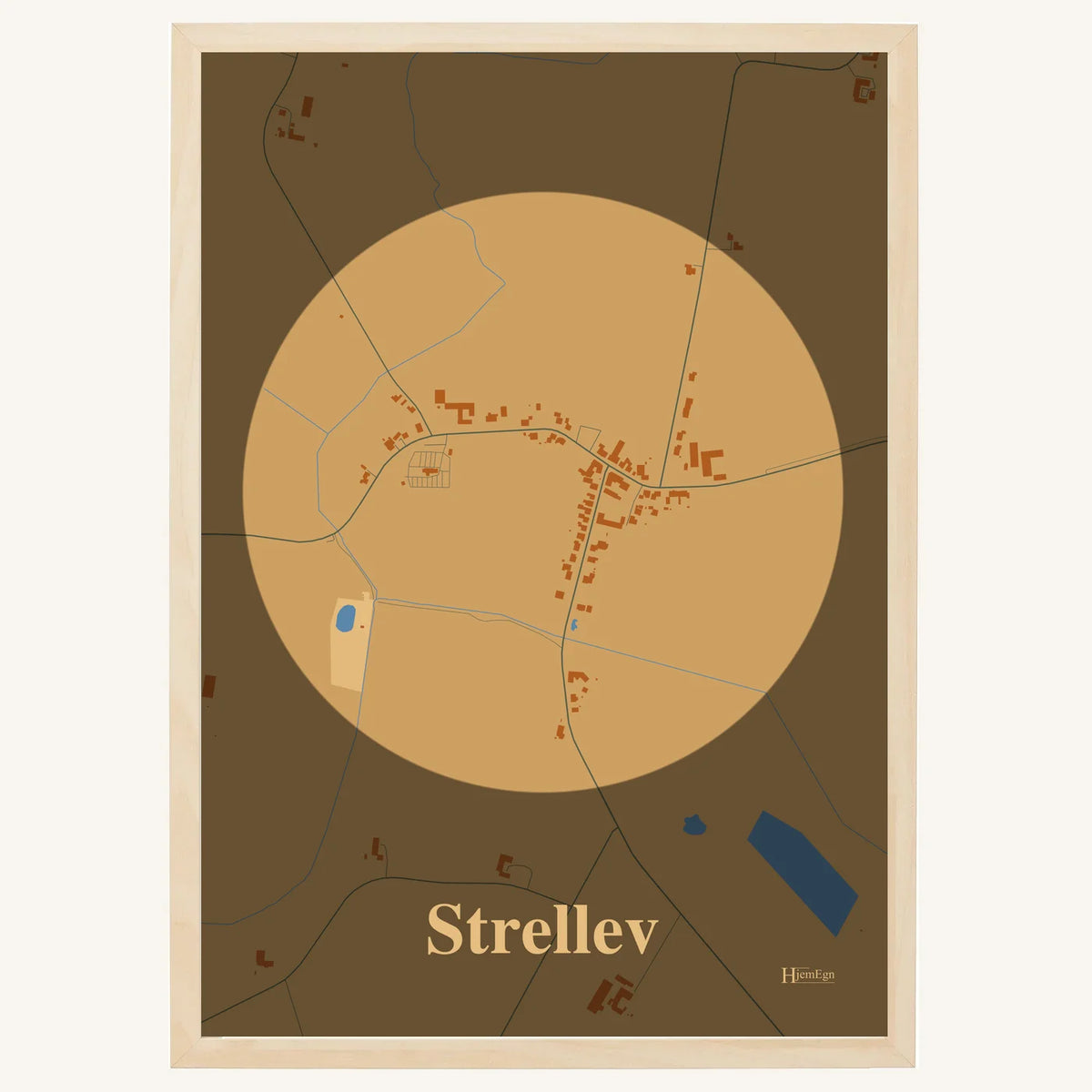 Strellev plakat – Centrum 2026 – Lys pastel brun