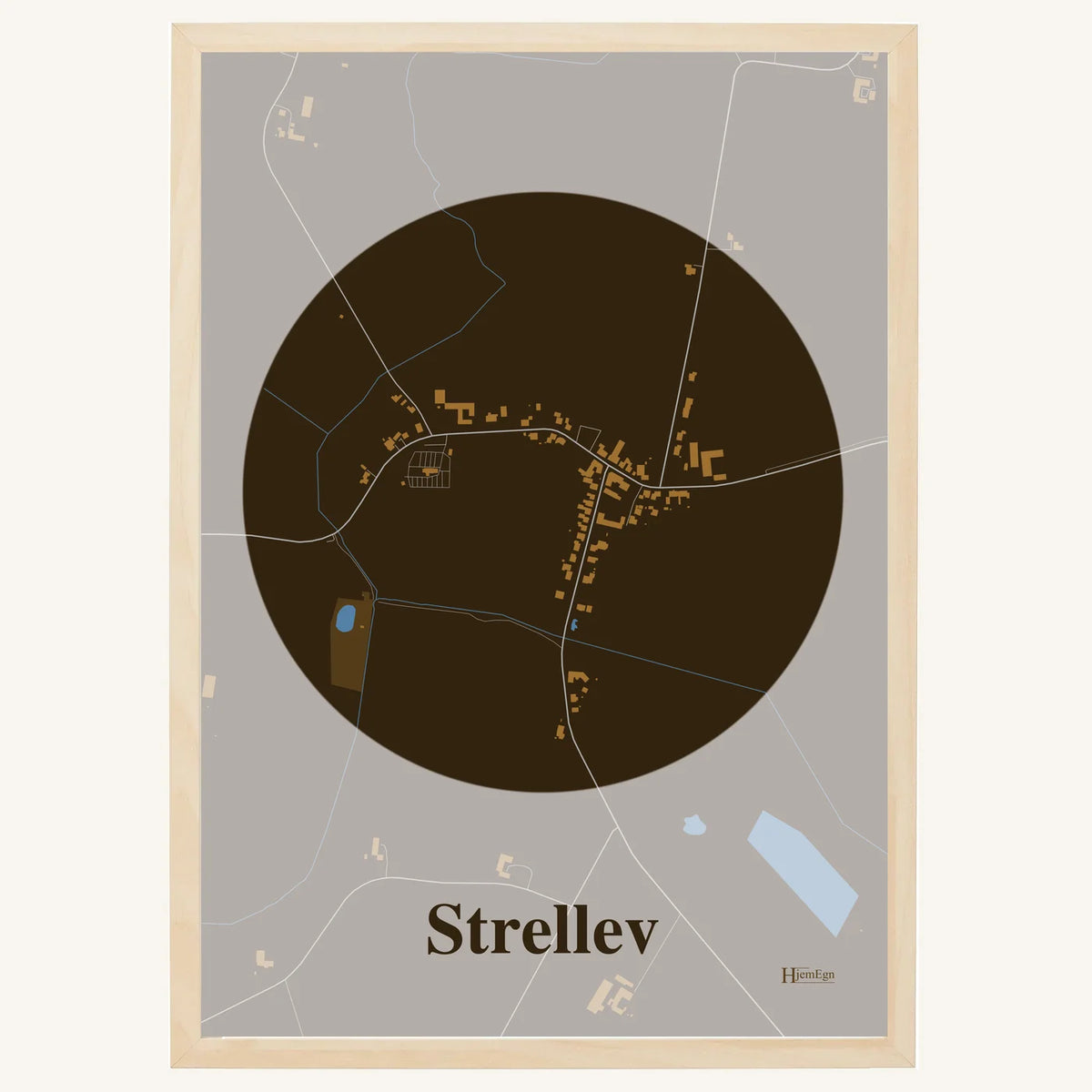 Strellev plakat – Centrum 2026 – Mørk brun