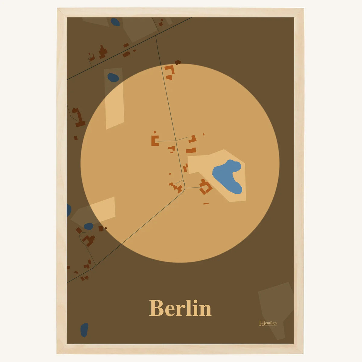 Berlin plakat – Centrum 2026 – Lys pastel brun