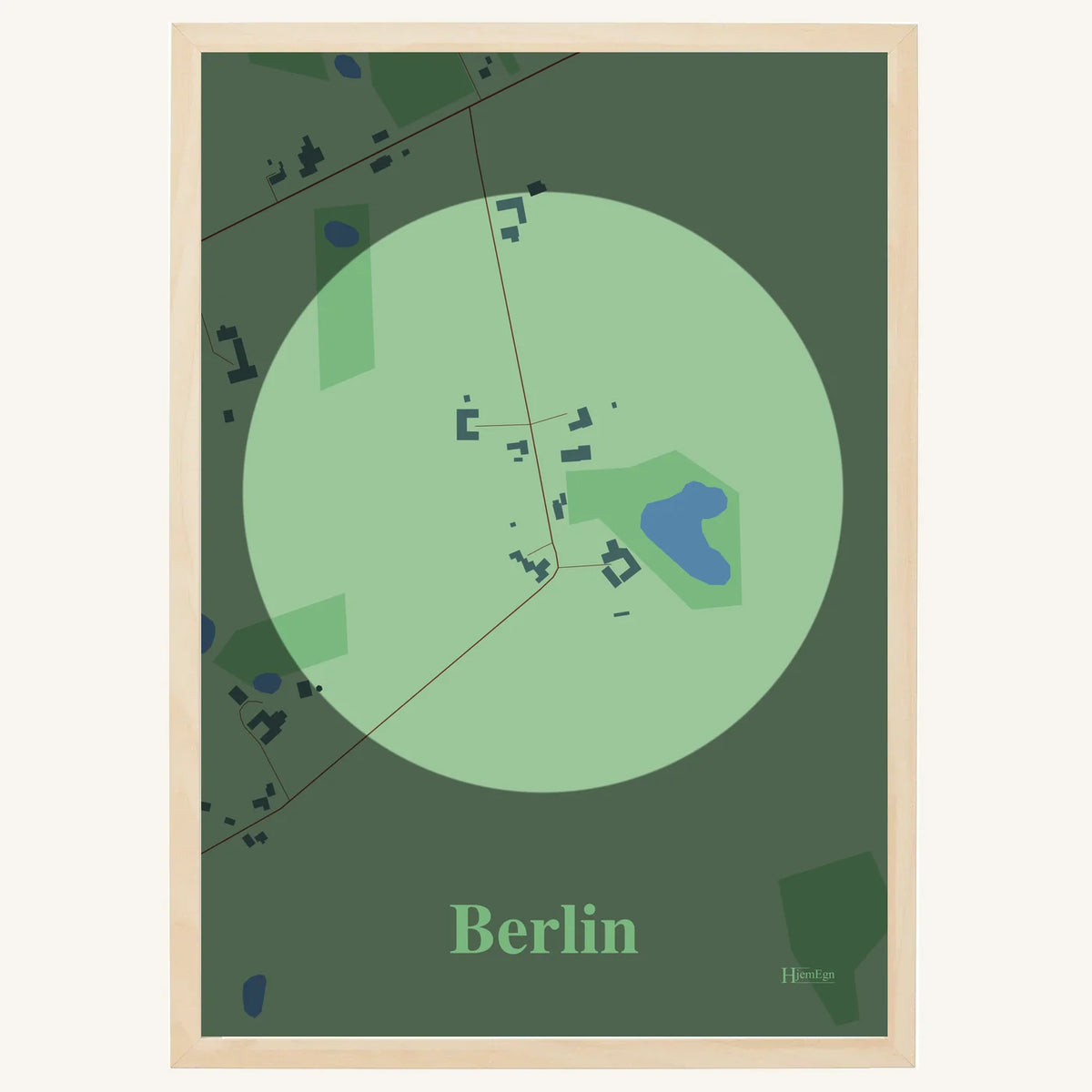 Berlin plakat – Centrum 2026 – Lys pastel grøn