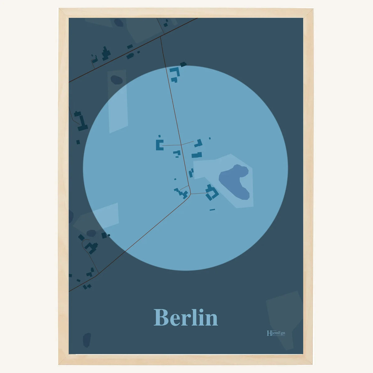 Berlin plakat – Centrum 2026 – Lys pastel blå