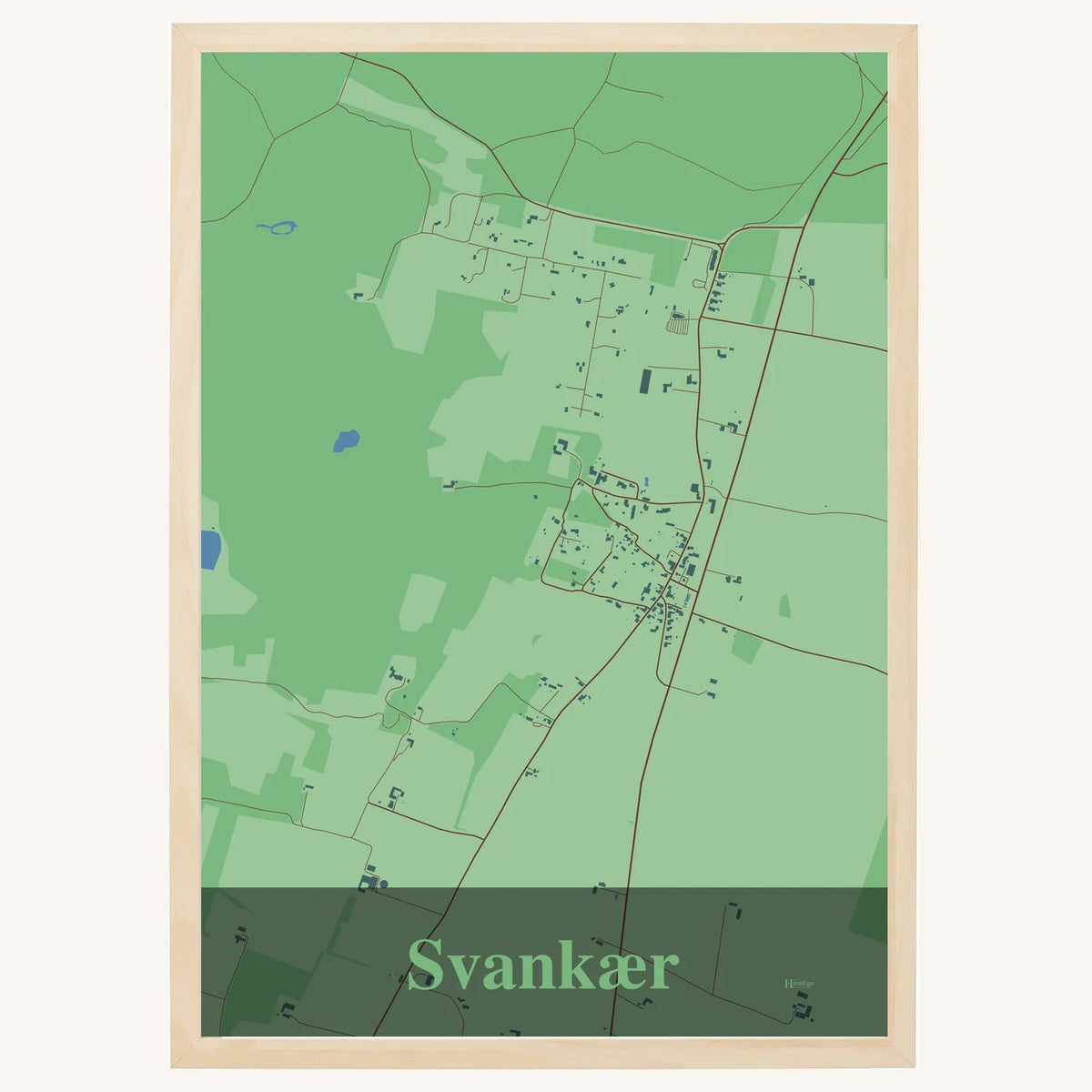 Svankær plakat – Firkantet 2026 – Lys pastel grøn