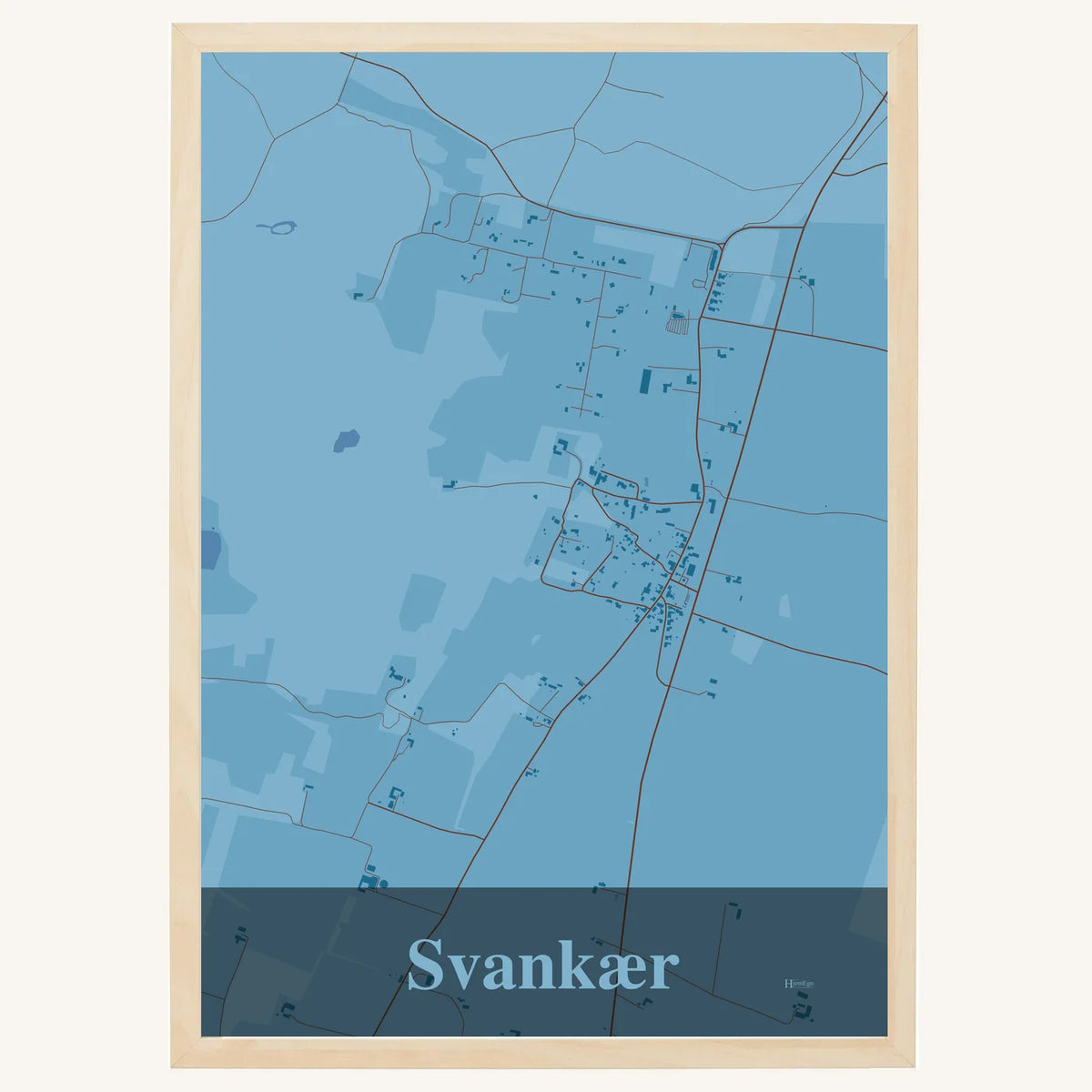 Svankær plakat – Firkantet 2026 – Lys pastel blå