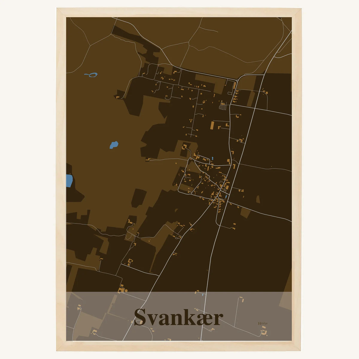 Svankær plakat – Firkantet 2026 – Mørk brun