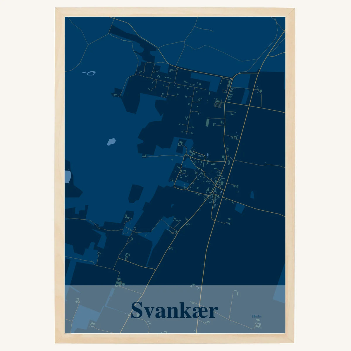 Svankær plakat – Firkantet 2026 – Mørk blå
